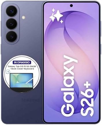 Samsung Galaxy S26+ Smartphone AI, 256GB, 3 anni di Garanzia, Processore Avanzato, Assistente Foto, Creative Studio, Camera 50 MP, 4900 mAh, Cobalt Violet [Versione italiana]