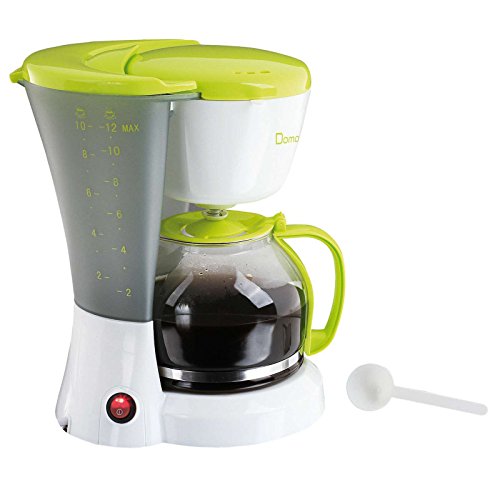 Kaffeemaschine mit Glaskanne 1,5 Liter (Kaffeeautomat für ca. 12 Tassen, Warmhalteplatte, 800 Watt, weiß-grün) - 2