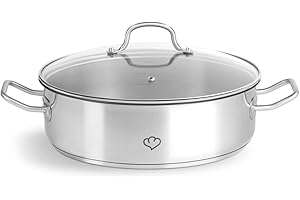 SPRINGLANE KITCHEN SPRINGLANE Pentola da 5 litri in acciaio inox con coperchio in vetro, Casseruola