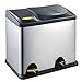 Produktbild MSV 100450 Dreifach-Abfalleimer Edelstahl Polypropylen, 18 l