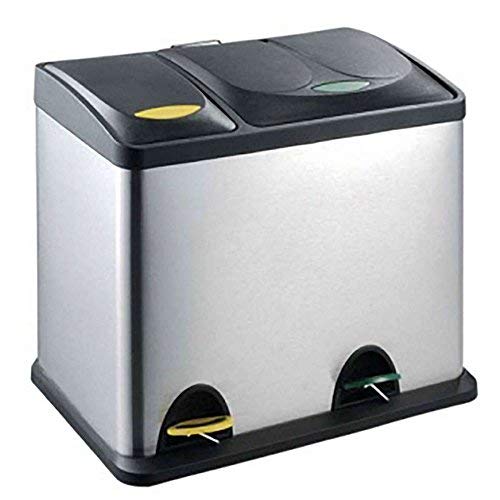 Preisvergleich Produktbild MSV 100450 Dreifach-Abfalleimer Edelstahl Polypropylen, 18 l