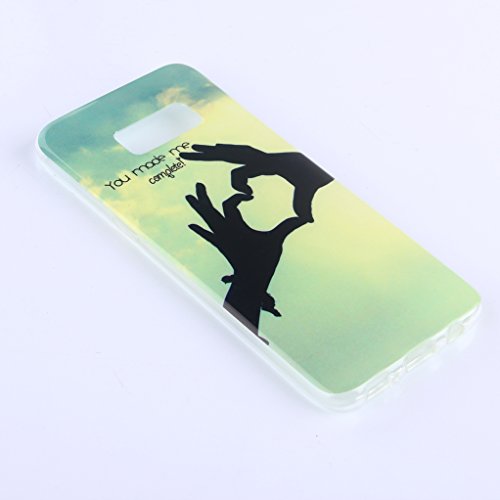 Funda Samsung Galaxy S8  Yunbaozi Carcasa de Silicona Suave Protective Case   Patr  n Interior Nunca Despegue   Funda Caucho TPU Piel Flexible Suave C  scara Delgado Ligero - Anti-rasgu  os Anti Choque Dise  o Creativo para Samsung Galaxy S8 - te amo