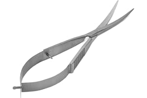 AMONIDA Federschere, 15,5cm Edelstahl Rückprallschere Zum Beschneiden Von Wassergras, Schere Für Wasserwerkzeuge Mit Gebogenem Design Für Aquarium