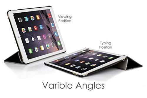 Forefront Cases® Apple iPad Air 1st Gen A1474 Leder Hülle Schutzhülle Tasche Smart Case Cover Stand – Rundum-Geräteschutz und intelligente Auto Schlaf / Wach Funktion - 2