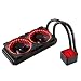 Produktbild novonest Liquid 240 Leistungsstarker CPU Wasserkuehler mit 2 120 mm fluesterleisen Lueftern LED Rot 240 120 mm Radiator High Performance CPU Wasserkuehler (AM4 Kompatibel)