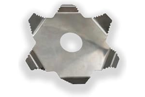 Opengardenweb Disco Ninja Anti-avvolgimento decespugliatore per Erbacce - Ricambio Compatibile - con Disegno seghettato - in Acciaio