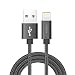 Produktbild RoFay Ladekabel Lightning auf USB, 1.8M Nylon geflochtenes iPhone Datenkabel mit Blitzstecker Ladekabel für iPhone X / iPhone8 / iPhone 7/7 Plus / 6 Plus / 5S / 6s iPad 4 iPod / Air (1.8M, grau)