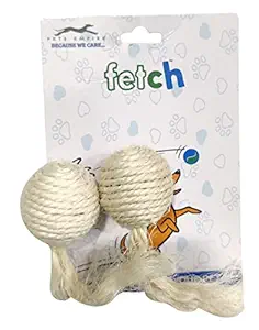 Pets Empire Cat Sisal Hemp Ball Chic Teasing Cat Toy Pet Chewing Toy 2 Ball