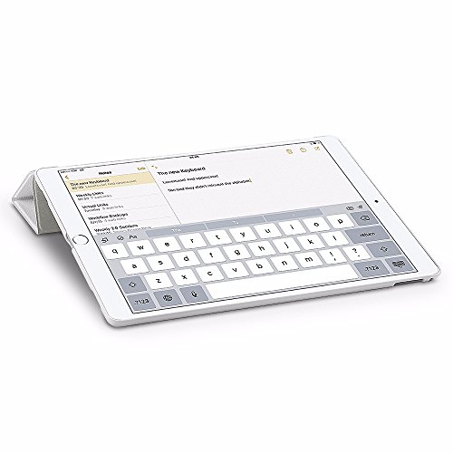EasyAcc iPad Pro 12.9 2015 Hülle Case – mit Standfunktion und Automatischem Schlaf Funktion für iPad Pro 12.9 2015 (Modellnummer A1673 A1674 A1675) – Weiß, Kunstleder, Ultra Dünn - 5