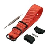 Adapter (16mm) und 1 Stück HD Conversion RAF Orange NATO Nylon Uhrenarmband Strap Kit für Casio GShock MIL-Shock 5600 GWM5610 DW6600 GW6900 2310 G100