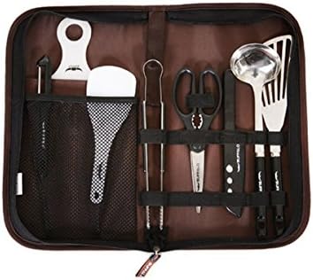 GGAMNOL Camping Outdoor Indoor Kitchenware Cooking Utensils Cookware Kitchen Tool Set Knife Scissors Tongs Scoop 9p