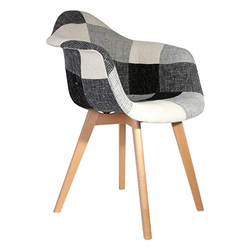 The Home Deco Factory Fauteuil Scandinave Patchwork H 83