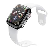 Vamoro Ultradünne PC-Beschichtung Fälle Schutzhülle für Apple Watch 4 44mm(Schwarz)