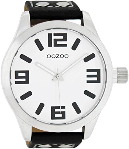 Oozoo Watch C1003 – for Men, Leather Strap Black
