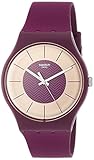 Swatch Damen Analog Quarz Uhr mit Silikon Armband SUOR110