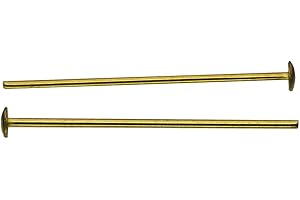 AMBROS - KRISTALL 200x Kristall Verbinder Kettelstift Messing 26mm ~ Kronleuchter Lüster