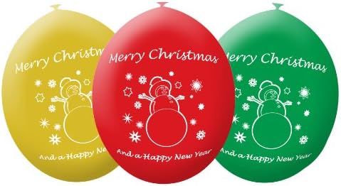Tri Christmas balloons 24 x 12 pearlised Latex Balloons (Snowman)