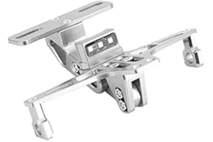 Dasing CNC Moto Support de Plaque d'immatriculation Universal pour réglable en Alliage d'aluminium Ajustable avec Lumière LED pour Moto