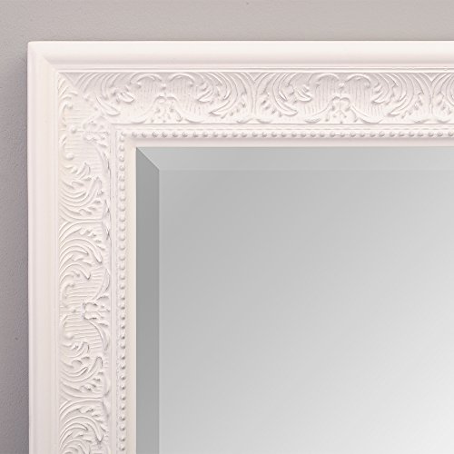 Wandspiegel BAROCK Spiegel FIORA 130x50cm weiß-silber LANDHAUS - 9