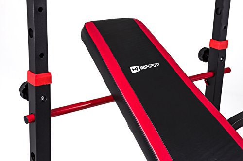 Hop-Sport Hantelbank Kraftstation 1070 mit Latzug und Lang- & Kurzhantel Gewichte 50kg bis 130kg - 6