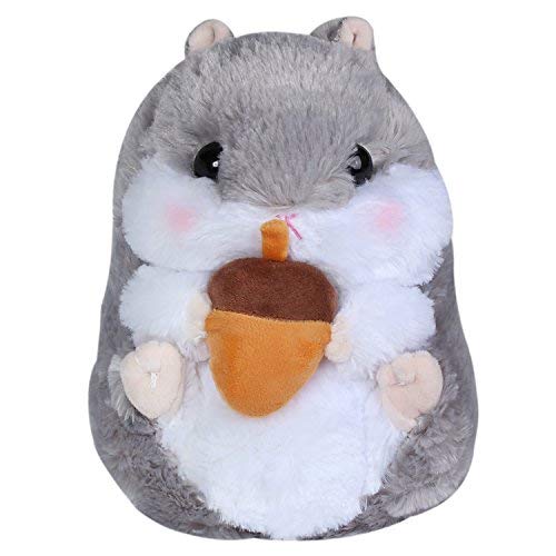 Alpacasso 10" Grau Plüsch Hamster, süße weiche Kuscheltiere Spielzeug.