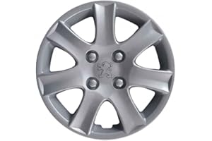 RIXTO Juego de 4 tapacubos adaptables – para Peugeot 206/106/306/406/806 / Ranch/Bipper – Diámetro 14" – No Originales