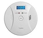 Tegollus Combination Smoke and Carbon Monoxide Detector Alarm with Sound Warning CO Detector Fire Safety Digital Display