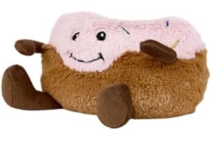 Warmies Donut Plush Mini Size, Fully Microwavable and Weighted Cuddly Toy for Anxiety, Chill in The Freezer or Heat in Microwave, Soft Toy Heat Pad