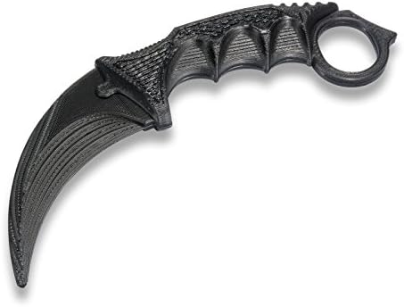 3D Printed FLEXIBLE Karambit Knife Replica Cosplay Collectioners - Black