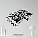 Produktbild wandaufkleber baby junge auto kran Haus von Stark Logo Wandtattoo Winter kommt Wolf Logo Game Of Thrones Vinyl Aufkleber Fantasy Film Wand Kunst Design Haushaltswaren Kinderzimmer Schlafzimmer