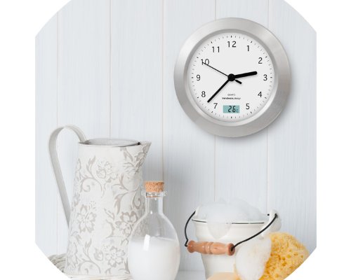 Trendworx 4044 Badezimmeruhr mit Saugnapf und digitalem Thermometer - 7