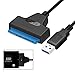 Produktbild N USB 3.0 Zu SATA Adapter Konverter für 2,5 Zoll Festplatten Laufwerke SSD/HDD, 20cm, Unterstützt UASP