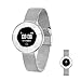 Produktbild JIHUIA Damen IP68 wasserdicht Smartwatch, Keramik Verarbeiten Mode Armband HD Bildschirm Puls Blutdruck Monitor Anruf SMS kompatibel mit Android iPhone,C