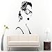 Produktbild Pbldb Mädchen Schönheit Salon Wandtattoo Sexy Frau Bandana Gläser Vinyl Friedenszeichen Kunst Wandbild Swag Abnehmbare Shades Wandaufkleber 57X90 Cm