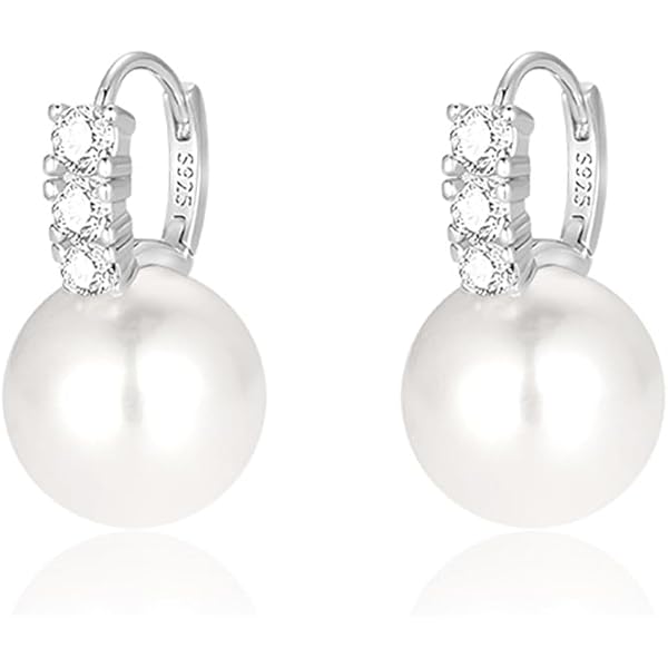Orecchini In Argento Sterling 925 Con Fiore E Perle D'Acqua Dolce Bianche – Regalo Per Donna In Elegante Scatola - 2