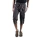 0-Degree Shorts 3by4 knee length Three Fourth Capri Men Chinos Classic Cotton Bermuda DarkGrey 30 (3by4ClassicSoloDarkGrey) RS.899.00