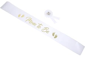 KOMBIUDA 1uppsättning Dad to Be Badge Pin Mom to Be Sash Shower Dekoration Enkel Att Bära Lättviktig Bekväm För Temafester Och Särskilda Tillfällen