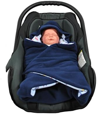 HOBEA Baby Seat Wrap Blanket (Small, Blue with Cars)