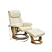 Produktbild Alpha Techno Schwingungsfrequenz-Relax-Massagesessel 7036, inkl. Hocker beige