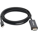 USB Type C(Thunderbolt 3) to HDMI 4K UHD 1.8M Cable, Benfei USB 3.1 (USB-C) to HDMI Adapter Male to Male Gold-Plated Cord