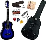 Pack Guitare Classique 1/4 Pour Enfant (4-7ans) Avec 6 Accessoires (bleu)