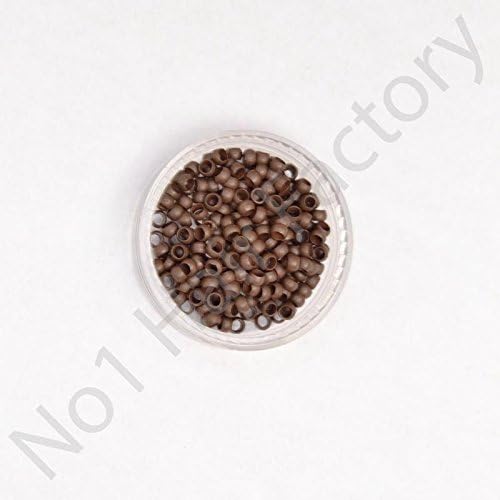 200 400 1000 Copper Nano Rings Beads for use with Remy Nano Hair Extensions - Brown - Amount-1000