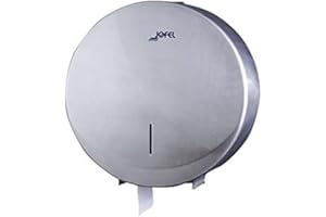 Jofel - Moyen Distributeur industriel de rouleaux de papier toilette, de papier jusqu'à 300m, diamètre max. 220mm Broche 45mm, Acier inoxydable satiné AISI 304 Anti-vandalisme, Futura AE25000