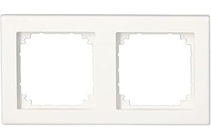 Schneider Electric Merten M-Smart-Rahmen für Steckdosen und Schalter, 2-fach, IP20, polarweiss glänzend, Artikelnummer 478219, 1 Stück