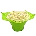 Produktbild Mikrowellen Popcorn Maker aus Silikon Popcorn Schüssel Popcorn Popper Popkorn Behälter Popcorn selbst herstellen, Faltschale BPA und PVC-frei Popcorn Backschüssel für Party und Fest (Grün)