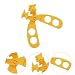Baby Food Scissors, Rasse® Versatile Food Cutter for Babies Supplementary Food Crushing Clamp Portable Food Shearer (Yellow)