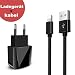 Produktbild iPhone Ladegerät + USB Lightning Ladekabel 2 Port 2 Meter,BECASO Netzteil 2M Kabel für iPhone X 8 7 SE 6S 6 5 5C 5S Plus iPad Mini Air Pro Schwarz