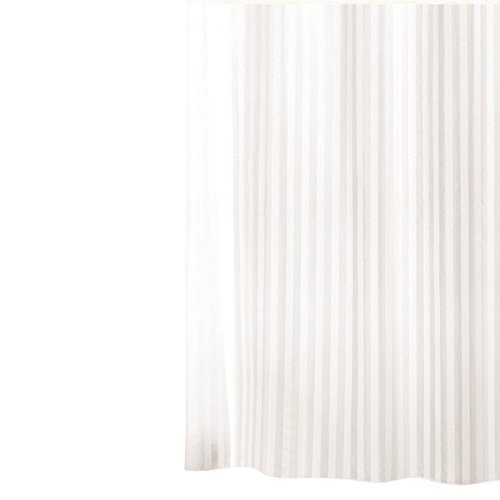 Duschvorhang 180x200 "Streifen weiß", Textil, hochwertige Qualität, waschbar