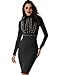 Produktbild Adyce Bandage-Kleid-weihnachten damen schwarz Damen-Kleid-elegant festlich,Partykleider kurz cocktailkleider luxus clubwear club kleid transparente durch turtle hals