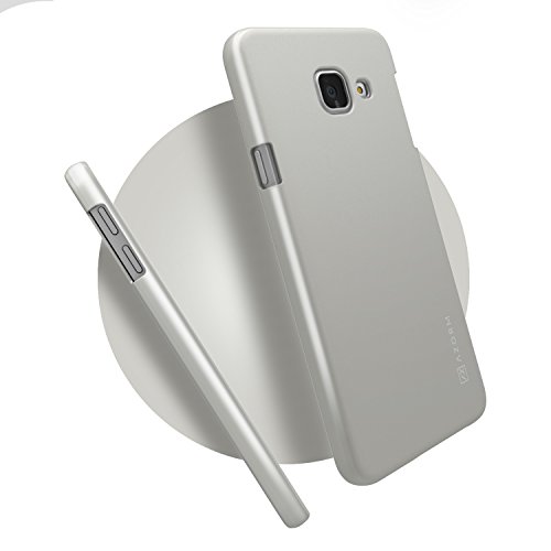 Funda Samsung Galaxy A3 2016  4 7   Azorm Color Edition Carcasa protectora rigida  Cover Antideslizante y Anti-Ara  azos - Plata  Efecto Met  lico 